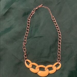 Silver and Yellow Chain Necklace